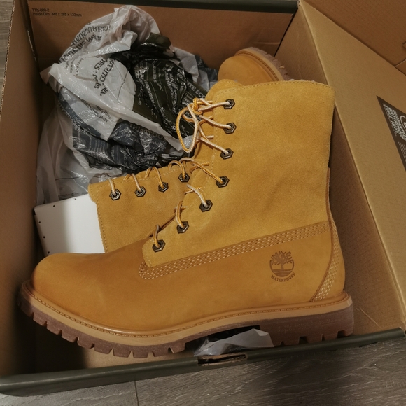 TIMBERLAND WOMENS TIMBERLAND AUTHENTIC TEDDY FOLD WATERPROOF BOOTS - Picture 6 of 7